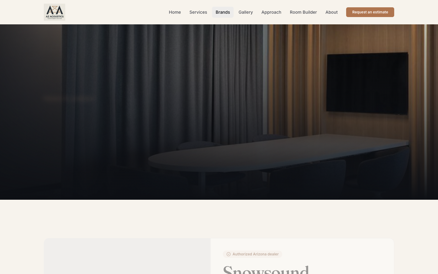 AZ Acoustics services section